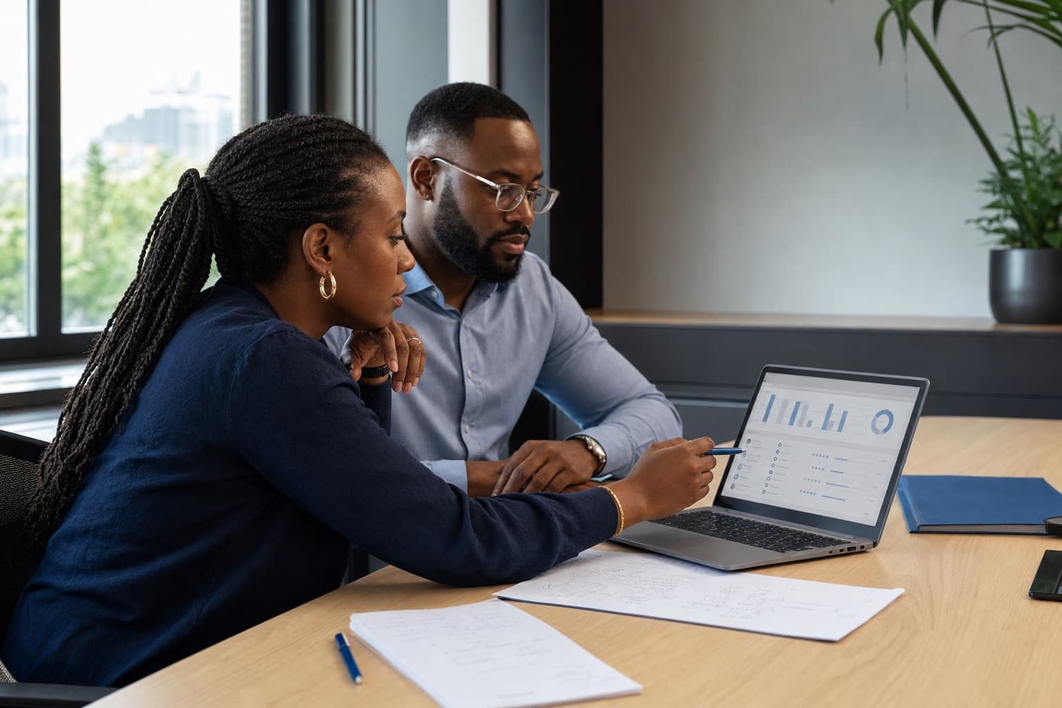 A Nigerian hiring team reviewing candidate evidence in Vera
